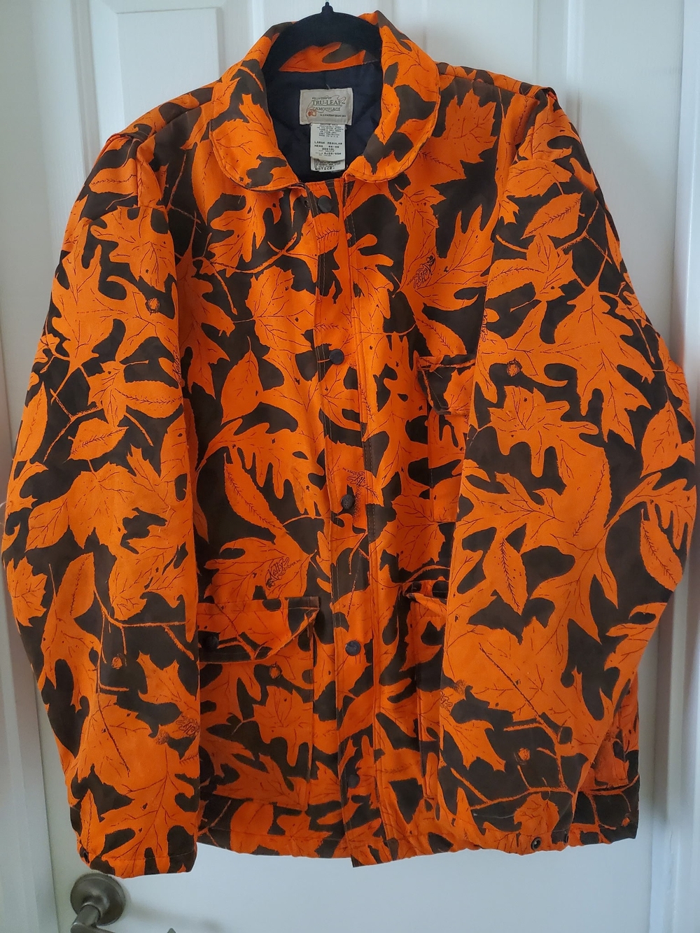 Vintage!  Kelly Cooper Designed Tru-Leaf Camo. Field Jacket. Mens L.  Awesome !